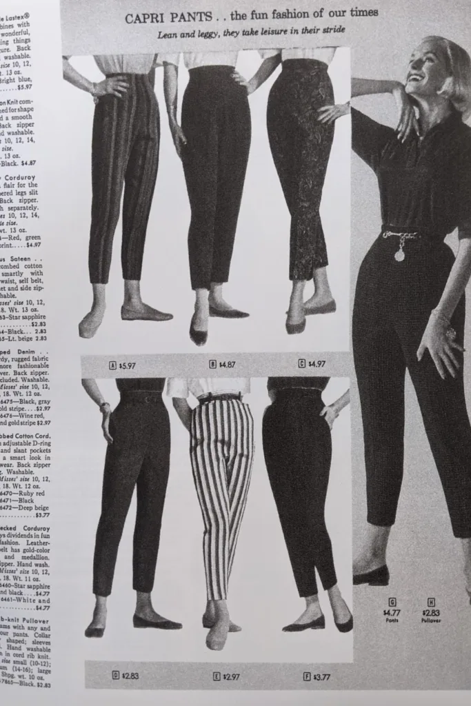 Image of 1950s cigarette pants