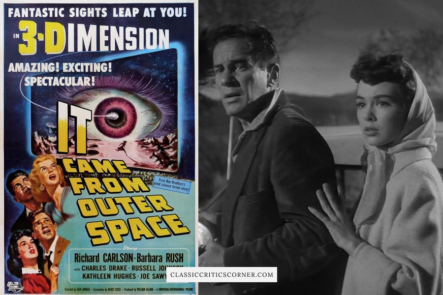 Images from the 1950s movie "It came from outer space"