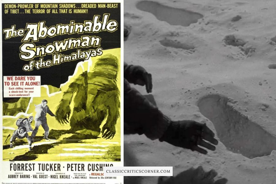 Images from the 1950s movie "The Abominable Snowman"