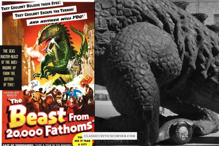 Images from the 1950s Halloween Movie "The Beast from 2000 Fathoms"