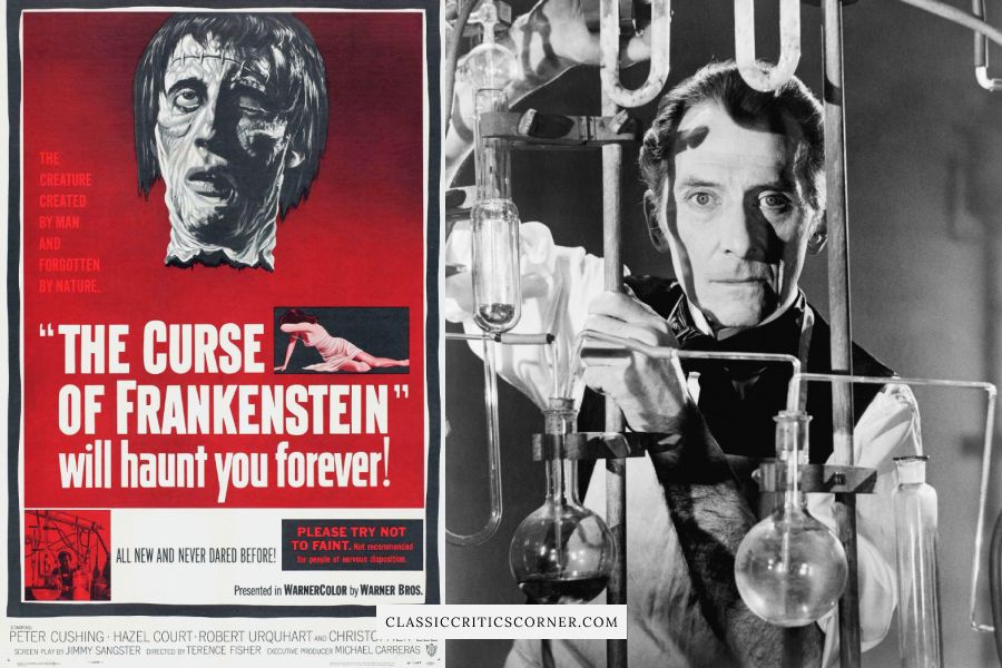 Images from the 1950s movie "The Curse of Frankenstein"