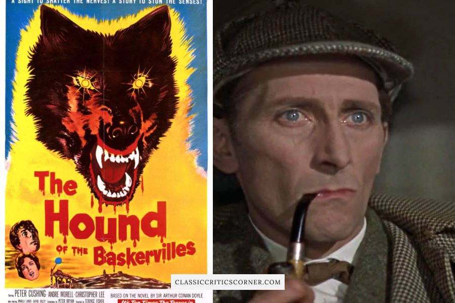 Images from the 1950s movie "The Hound of the Baskervilles"