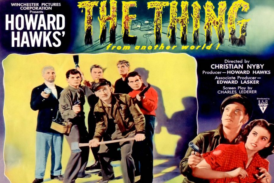 Image of movie poster from the 1950s movie "The Thing"