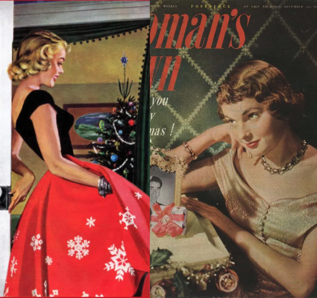 Images of Christmas ads from the 1950s