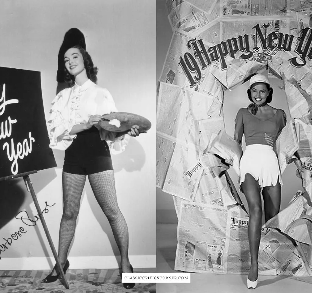 Images of Pinup girls Barbara Rush and Cyd Charisse