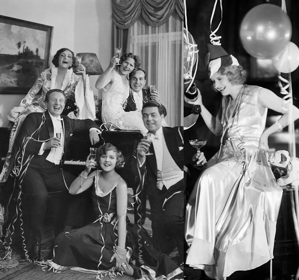 Images of Old Hollywood New Years Eve Parties in the 1920s