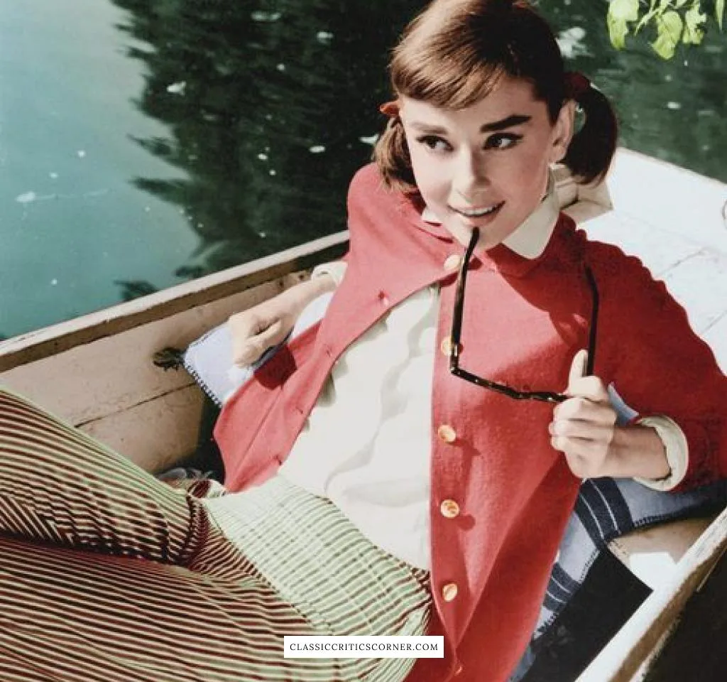 Audrey Hepburn wearing pedal pusher pants in the 1950s