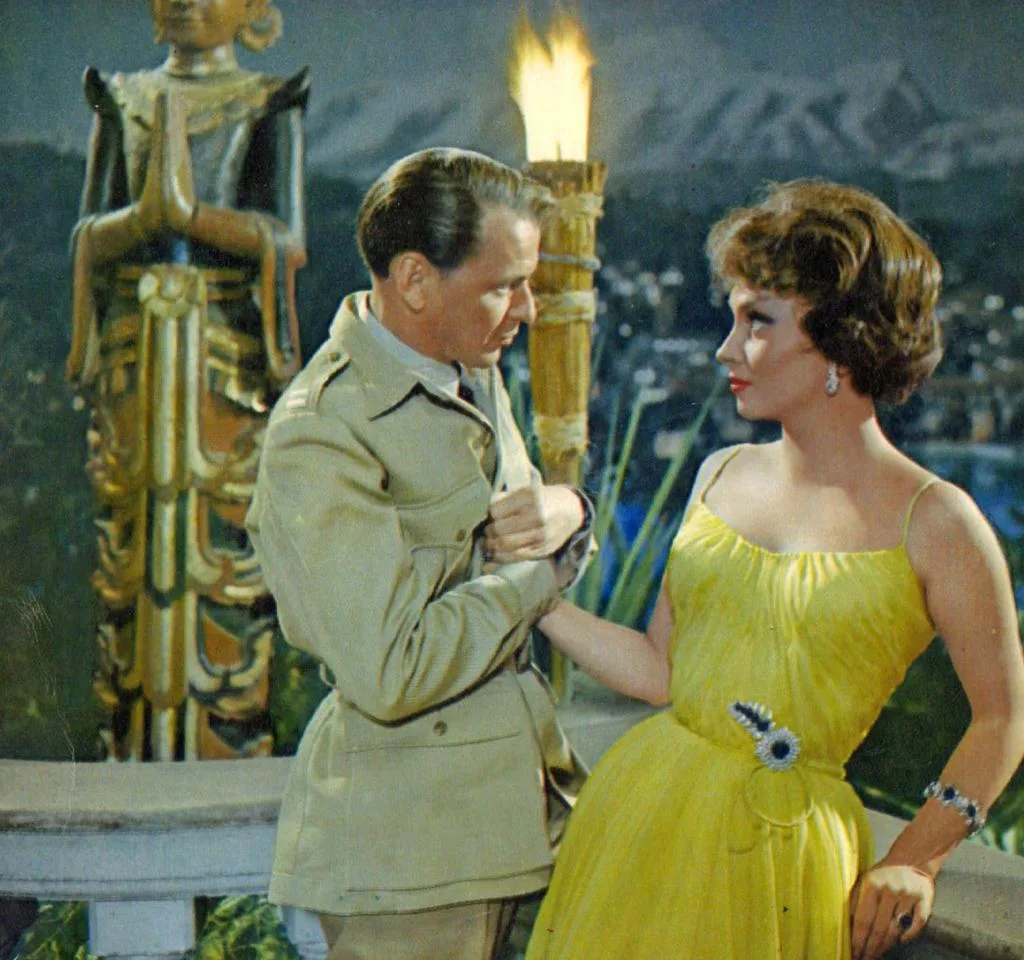 Image of Gina Lollobrigida and Frank Sinatra in Never so Few