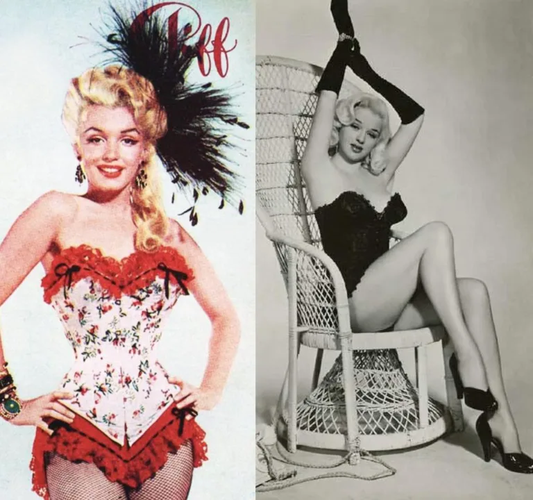 Image of Marilyn Monroe and Diana Dors wearing 1950s corsets