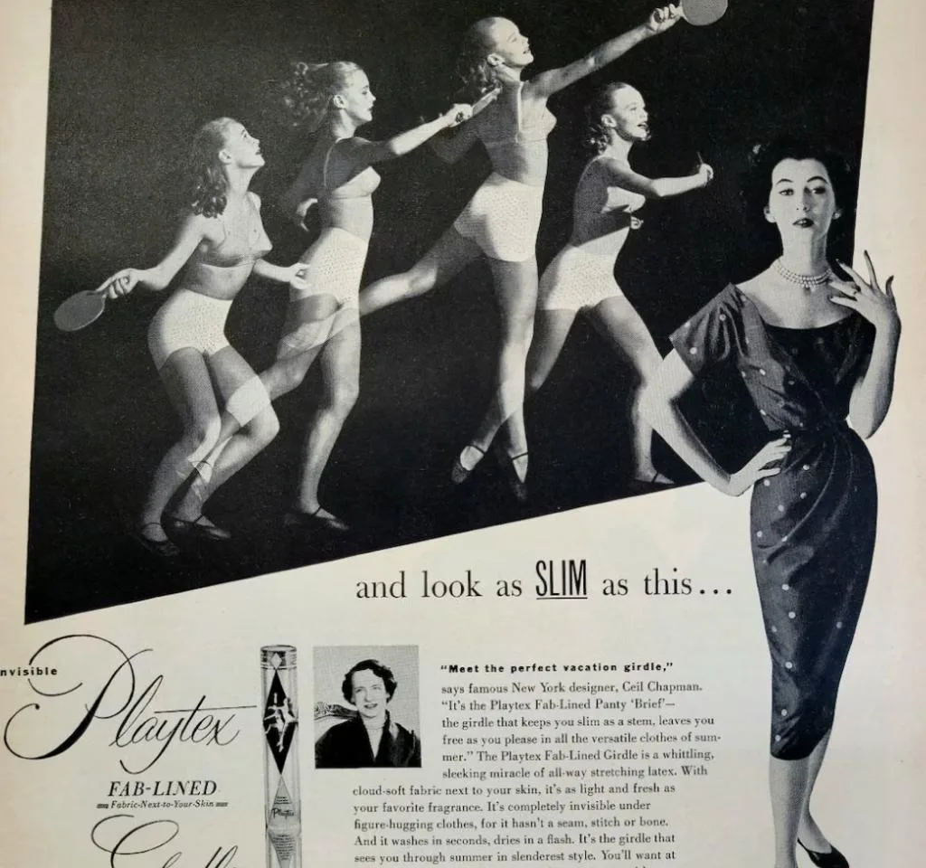 Image of 1950s corset ad