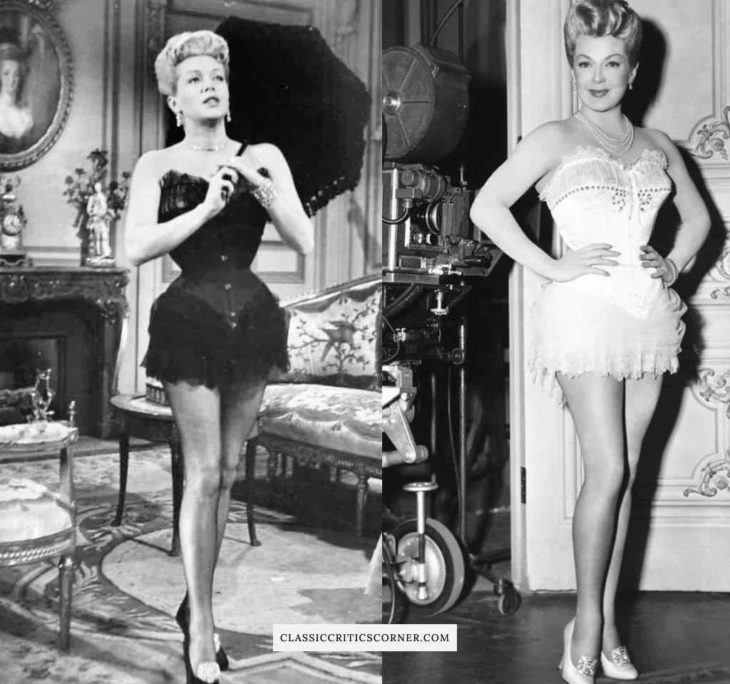 Images of Lana Turner wearing a corset in The Merry Widow