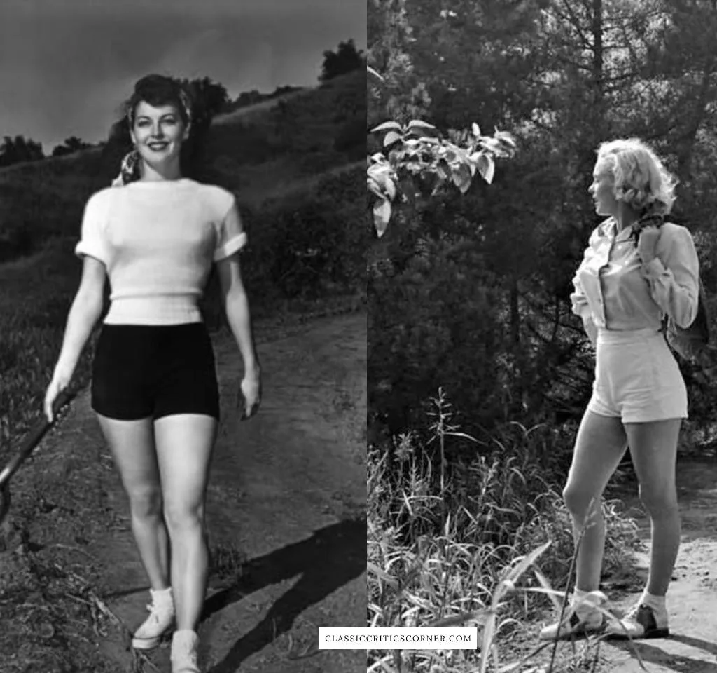 Images of Ava Gardner and Marilyn Monroe wearing saddle shoes