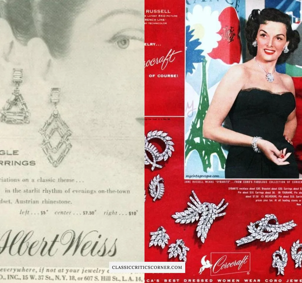 1950s costume jewelry ads